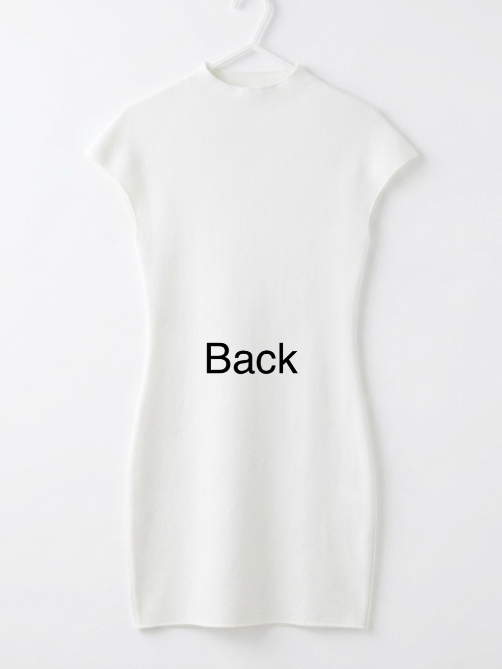 Zara Ivory Studded Knit Sheath Dress - Picture 4 of 5